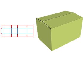 普箱,半盖,包装纸箱设计