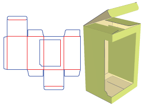 展示盒,开窗,展示包装盒设计,包装结构设计