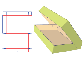 翻盖盒,飞机盒,鞋盒包装设计,罩盖托盘盒,包装盒设计