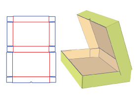 翻盖盒,飞机盒,鞋类包装设计,包装盒结构设计,托盘盒