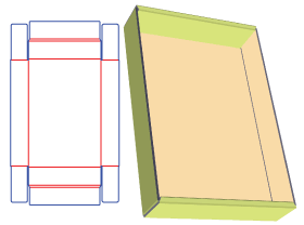 托盘盒,双墙,无壁厚,展示盒包装,饰品包装设计,内衣包装设计,领带包装设计