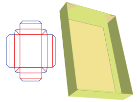 展示盒,托盘,展示盒包装设计,脚锁式包装盒,包装结构设计