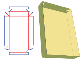 展示盒,托盘,异型包装盒设计,丁字锁托盘盒