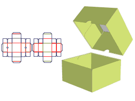 天地盖包装盒设计,盖到底,盖加指位,卡纸折叠