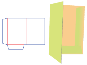 折卡,文件夹,强力夹,抽杆夹,档案袋,包装设计展开图