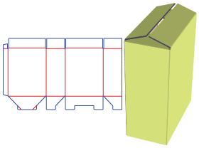 自扣底,包装箱设计,包装结构设计