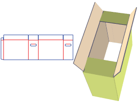 开口箱,对口箱,普箱,包装纸箱设计,顶部开口设计