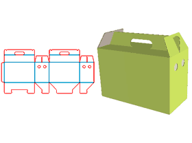 手提式包装盒,水果手提纸箱,手提式|锁底加固