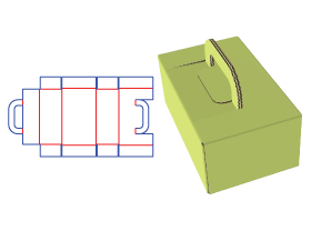 展示盒,礼品盒,提手琼斯式提篮,组合式纸盒包装设计